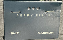 Load image into Gallery viewer, Perry Ellis Mens Gray Slim Fit Stretch Flat Front Dress Pants Sz 38x32 With Tag
