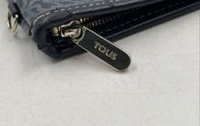 Load image into Gallery viewer, Authentic Tous Womens Gray Black Printed Inner Pocket Clutch Purse Damaged
