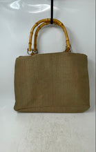 Load image into Gallery viewer, Fossil Womens Brown Inner Zip Pockets Bamboo Handles Shoulder Tote Bag

