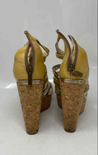 Load image into Gallery viewer, Authentic Jimmy Choo Womens Beige Wedge Platform Sandals Size EUR 38 Stained
