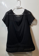 Load image into Gallery viewer, Banana Republic Womens Black Short Sleeve Blouse Top Size Large
