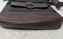 Load image into Gallery viewer, Stone &amp; Co. Womens Black Brown Leather Adjustable Strap Zip Top Crossbody Bag

