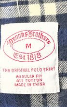 Load image into Gallery viewer, Brooks Brothers Mens Blue White Plaid Cotton Regular Fit Button-Up Shirt Size M
