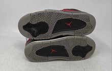 Load image into Gallery viewer, Nike Kids Air Jordan 4 Retro Red Black Round Toe Lace-Up Sneaker Shoes Size 1Y
