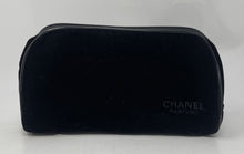 Load image into Gallery viewer, Chanel Beauty Womens Black Zip Top Lined Cosmetic Makeup Bag Worn
