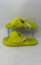 Load image into Gallery viewer, Aldo Womens Green Faux Fur Fuzzy Open Toe Crossband Slide Slippers Size L
