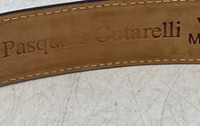 Load image into Gallery viewer, Pasquale Cutarelli Mens Black Croc Embossed Leather Adjustable Dress Belt Sz 42
