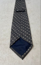 Load image into Gallery viewer, Fratello Mens Gray Striped Geometric Print Keeper Loop Adjustable Pointed Tie
