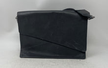 Load image into Gallery viewer, Botkier Womens Black Pebbled Leather Detachable Strap Flap Crossbody Handbag
