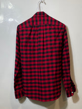 Load image into Gallery viewer, J.Crew Mens Red Plaid Cotton Long Sleeve Collared Oxford Button-Up Shirt Size XS
