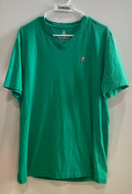 Load image into Gallery viewer, Psycho Bunny Mens Green Pima Cotton Short Sleeve V-Neck Pullover T-Shirt Size 6
