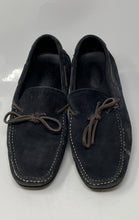Load image into Gallery viewer, Authentic Salvatore Ferragamo Mens Black Moccasin Shoes Size 9.5 2E Damaged
