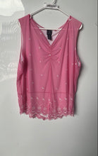 Load image into Gallery viewer, INC International Concepts Womens Pink White Sleeveless Blouse Top Size 2X
