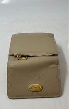 Load image into Gallery viewer, Monerief Womens Beige Pebbled Leather ID Window Flap Bifold Wallet
