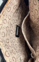 Load image into Gallery viewer, Guess Womens Black And Gray Faux Leather Zipper Adjustable Strap Crossbody Bag
