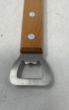 Load image into Gallery viewer, T-Mobile Silver-Tone Wooden Handle 17 Inch Grilling Spatula &amp; Bottle Opener
