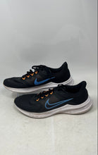 Load image into Gallery viewer, Nike Mens Downshifter 11 CW3411-001 Black Blue Lace-Up Sneaker Shoes Size 10.5

