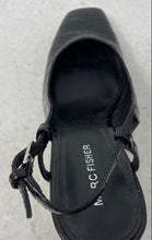 Load image into Gallery viewer, Marc Fisher Womens Black Faux Leather Croc Embossed Block Pump Heels Size 9.5M

