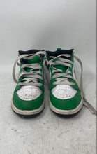 Load image into Gallery viewer, Nike Boys Air Jordan 1 Mid White Green Leather Lace-Up Sneakers Shoes Size 1Y
