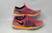 Load image into Gallery viewer, Nike Womens Free Transform Flyknit Orange Black Blue Sneakers Shoes Size 11
