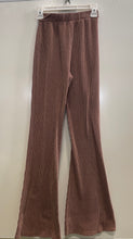Load image into Gallery viewer, Fashion Nova Womens Brown Ribbed Flared Leg Pull-On Trouser Pants Size S
