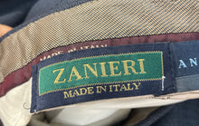 Load image into Gallery viewer, Zanieri Italy Mens Blue Pleated Front Pockets Straight Leg Dress Pants Size 34
