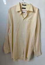 Load image into Gallery viewer, Nautica Mens Yellow Cotton Spread Collar Long Sleeve Dress Shirt Size 17 34/35
