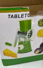 Load image into Gallery viewer, Tabletop Rotary Drum Cheese Grater Hand Crank Vegetable Slicer Not Tested W/ Box
