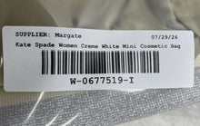 Load image into Gallery viewer, Kate Spade New York Womens Cream White Mini Cosmetic Makeup Bag
