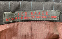 Load image into Gallery viewer, Ted Baker Mens Black Striped Endurance Notch Lapel Three-Button Blazer Size 42S

