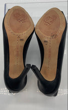 Load image into Gallery viewer, Vince Camuto Womens Black Leather Peep Toe Pull-On Ankle Booties Size 6.5M
