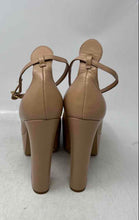 Load image into Gallery viewer, Arezzo Womens Beige Leather Square Toe Adjustable Strap Platform Heels Sz EU 40

