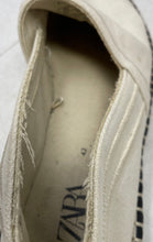 Load image into Gallery viewer, Zara Womens Beige Canvas Closed Toe Espadrille Slip-On Flats Size EUR 42
