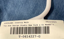 Load image into Gallery viewer, 7th Avenue Design Studio New York &amp; Company Womens Blue Blouse Top Size XS

