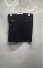 Load image into Gallery viewer, Bershka Womens Black Elastic Waist Front Zipper Straight &amp; Pencil Skirt Size L
