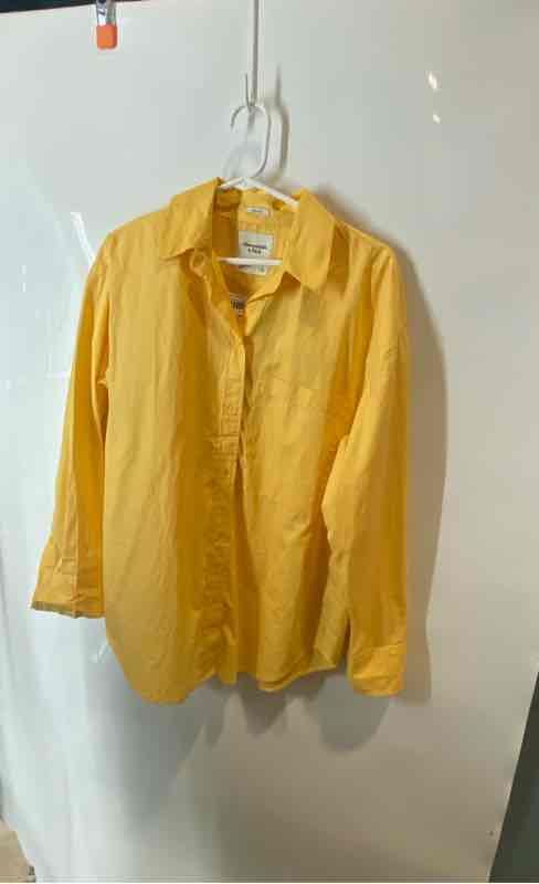 Abercrombie & Fitch Womens Yellow Long Sleeve Button-Up Shirt Size Small