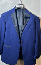 Load image into Gallery viewer, Sartoria Italiana Mens Blue Wool Notch Lapel Pockets Two-Button Blazer Size 48
