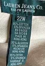 Load image into Gallery viewer, Lauren Ralph Lauren Womens Beige 5-Pocket Design Straight Jeans Pants Size 22W
