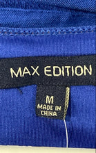 Load image into Gallery viewer, Max Edition Womens Blue Tiered Ruffle Scoop Neck Bodycon Dress Size M With Tag

