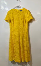 Load image into Gallery viewer, Lauren Ralph Lauren Womens Yellow Floral Lace Fit &amp; Flare Dress Size 6
