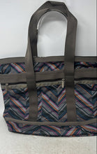 Load image into Gallery viewer, Le SportSac Womens Multicolor Chevron Print Inner Pocket Double Handle Tote Bag
