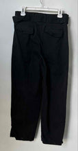 Load image into Gallery viewer, Banana Republic Womens Black Flat Front Belted Stretch Authentic Chino Pants 8P
