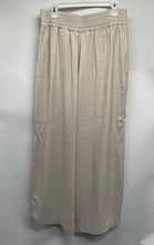Load image into Gallery viewer, Zara Womens Beige Elastic Waist Drawstring Wide-Leg Dress Pants Size Large
