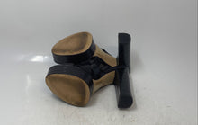 Load image into Gallery viewer, Aldo Womens Casuarina Black Leather Slip-On Block Platform Heels Size 6.5
