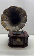 Load image into Gallery viewer, Vintage Pyle PVNP4CD Phonograph Horn Turntable With CD Cassette Untested
