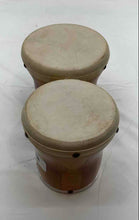 Load image into Gallery viewer, Antique Brown Wooden Open Bottom Afro Cuban Percussion Instrument Bongos Drums
