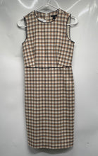 Load image into Gallery viewer, Ann Taylor Womens Multicolor Plaid Back-Zip Sleeveless Sheath Dress Size 00P

