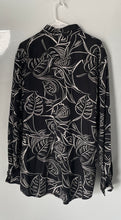 Load image into Gallery viewer, INC International Concepts Mens Black White Leaf Print Button-Up Shirt Size XXL
