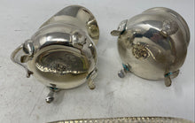 Load image into Gallery viewer, Vintage International Silver Co. Silver-Tone Creamer &amp; Sugar Bowl Tray Set
