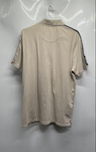 Load image into Gallery viewer, DKNY Mens Beige Spread Collar Stretch Short Sleeve Polo Shirt Size Large
